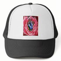 rose hand mesh hat