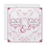 Rose Heart Floral Wedding Custom Invitation