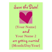 Rose Heart Save the Date Cards Template Business Card