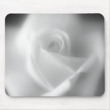 Rose in Black and White Mouse Pad
