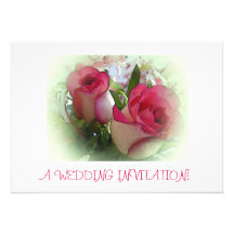 rose invitation for wedding