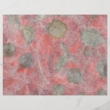 Rose leaves design in red tissue paper flyer