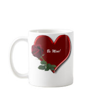 Rose On Hearts Valentine Mug