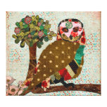 Rose Owl Serenity Canvas Art Stretched Canvas Prints
