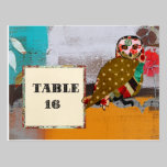 Rose Owl Table Card Postcard postcards
