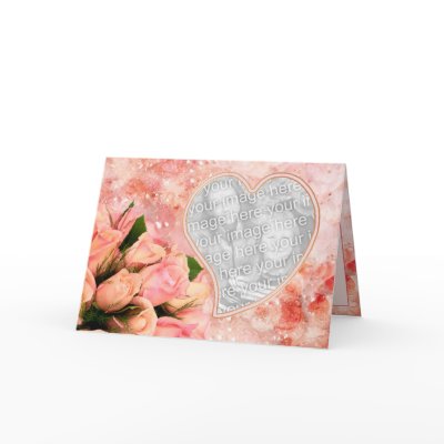 Rose Petal Heart - Template - Blank Inside Card by Spice