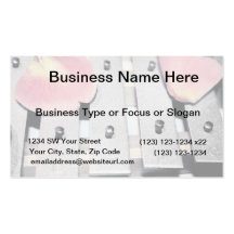 Rose Petals on Metal Bells Faded style Business Cards