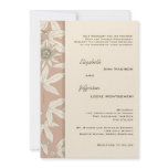 Rose Pink Botanical  Floral Wedding Invitations
