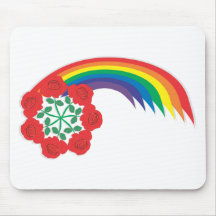 Rose-Rainbow arc Mousepad