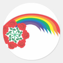 Rose-Rainbow arc Stickers