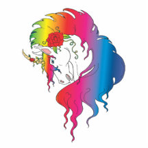 rose rainbow unicorn acrylic cut out