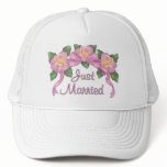 Rose Ribbon Wedding - just married hats