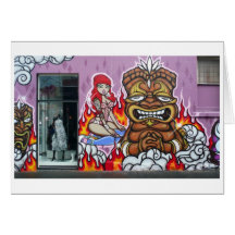 Rose Street graffiti Greeting Cards