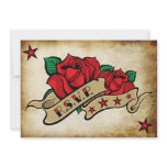 Rose Tattoo Custom RSVP Templates. invitations