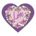 ROSE VALENTINE'S DAY HEART stickers