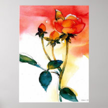 Rose Watercolor Posters