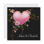 Rose Wedding Pink Heart Black Gothic Wedding