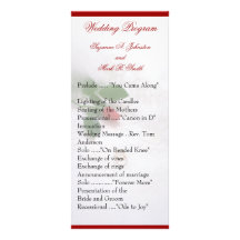 Rose Wedding Programs Rack Card Design