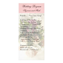 Rose Wedding Programs Rack Cards