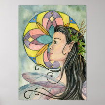 Rose Window Fairy Poster