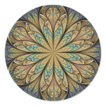 Rose Window Round Stickers