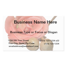 Rose with wooden percussion bell mallets business cards
