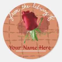 Rosebud Bookplate Stickers
