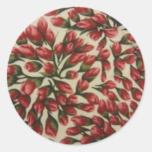 Rosebuds Round Sticker
