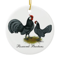 Rosecomb Blue Bantams