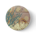Rosegold Pussy WIllow Bird Design Botton