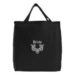 Roses and Lace -  Bride Tote embroidered bags