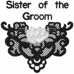 Roses and Lace -  Sister of Groom embroidered shirts