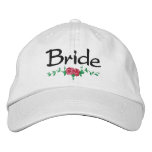 Roses and Vines Embroidered Bridal Wedding Cap embroidered hats
