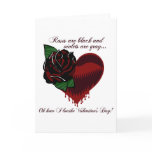 Roses Are Black Poem Card