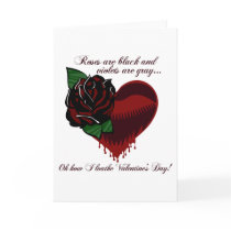 Roses Are Black Poem Card