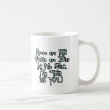Roses Are Red Vampire T-Shirts and Buttons Mug