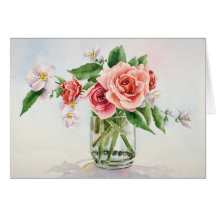 Roses bouquet greeting cards