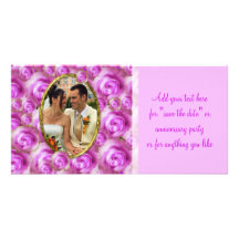 Roses Frame Custom Photo Card