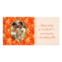 Roses Frame Customized Photo Card
