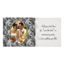 Roses Frame Personalised Photo Card