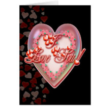 ROSES HEART I LOVE YOU BUBBLE by SHARON SHARPE Greeting Card