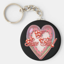ROSES HEART I LOVE YOU BUBBLE by SHARON SHARPE Key Chain