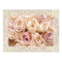 ROSES & LACE by SHARON SHARPE by SHARON SHARPE Postcard