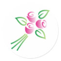 Roses on White stickers