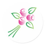 Roses on White stickers