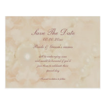 Roses pearls pink save the date invitations post cards
