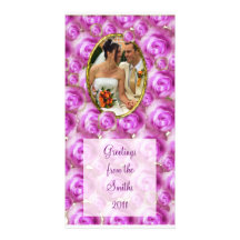 Roses/Photo Customized Photo Card