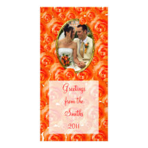Roses/Photo Customized Photo Card