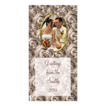 Roses/Photo Personalized Photo Card
