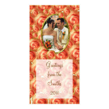 Roses/Photo Personalized Photo Card